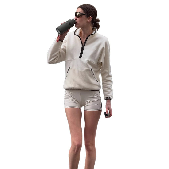 Damen Sweatshirt mit hohem Kragen und Reißverschluss Drune