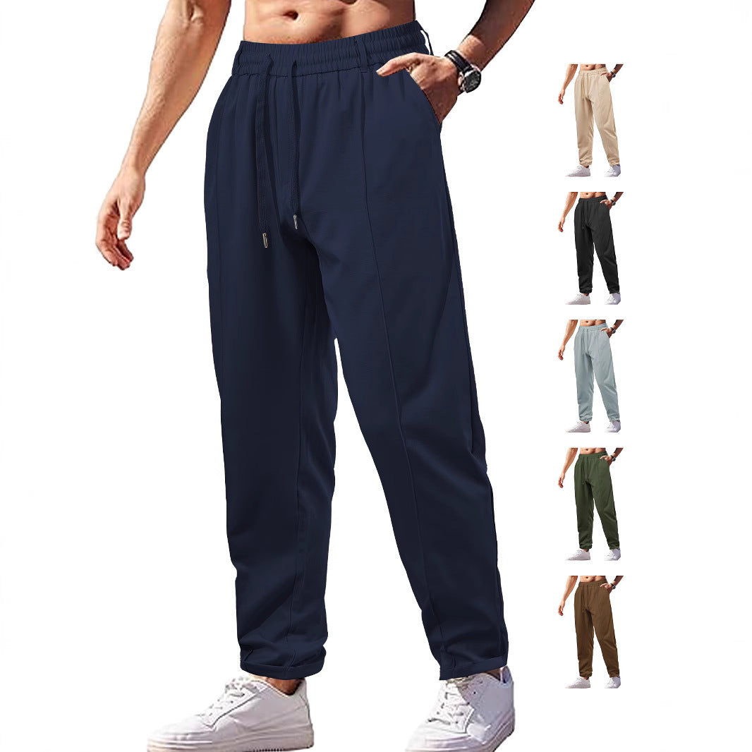 Damen nan elegante Jersey-Hose mit Bügelfalte Tunnelzugbund und schmaler Beinführung Drune
