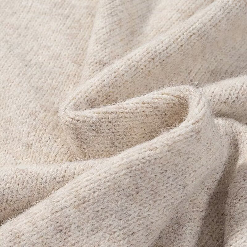 Damen weicher Strickmantel mit weitem Schnitt und eleganten Details Drune