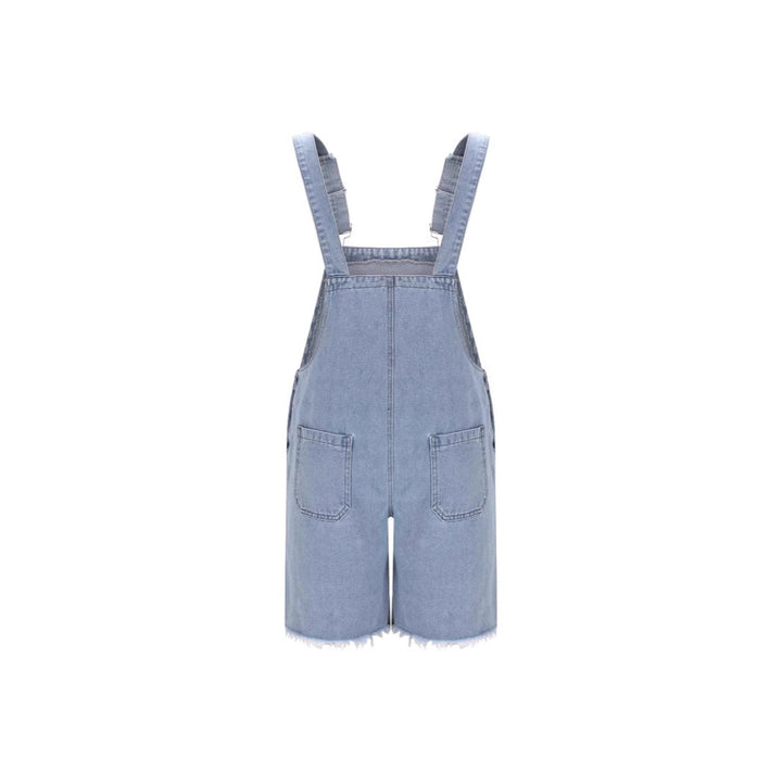Herren Latzshorts im lässigen Destroyed-Style mit funktionalen Taschen und stylischen Rissen Drune