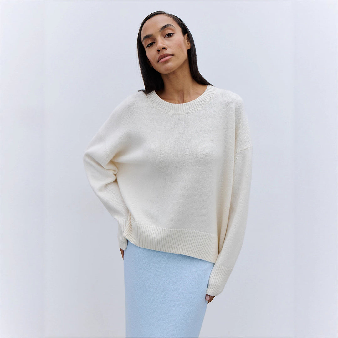 Damen Komfortabler Strickpullover mit lässiger Silhouette Drune