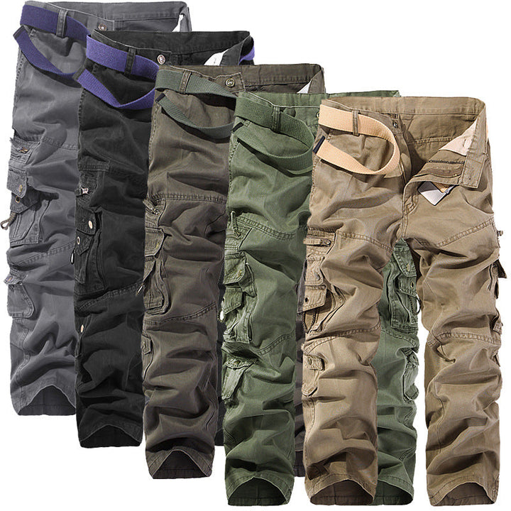 Herren Cargo-Hose mit mehreren praktischen Taschen und verstellbarem Gurt Drune