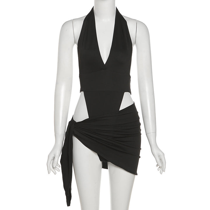Damen Badeanzug mit tiefem V-Ausschnitt und trendigem Cut-Out Drune