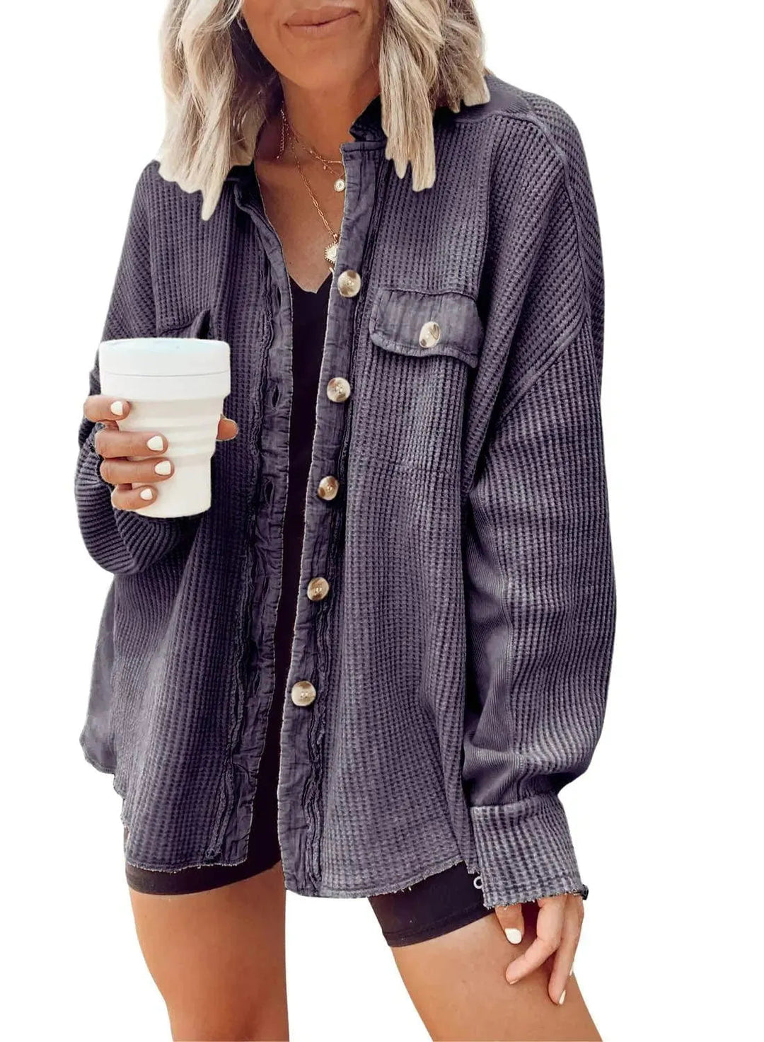 Drune | Damen unregelmäßige Hemdjacke