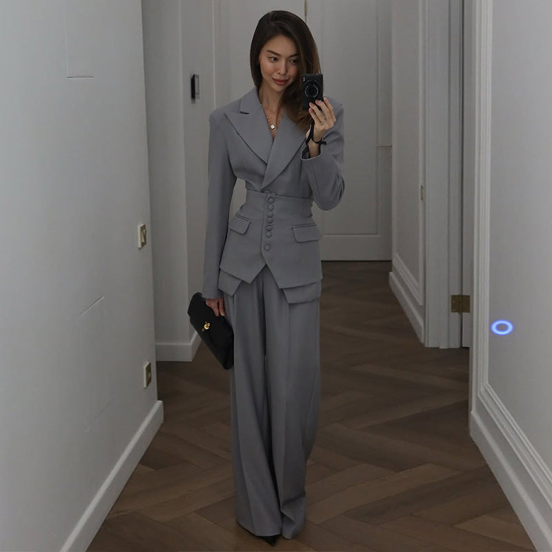 Damen eleganter taillierter Anzug Drune