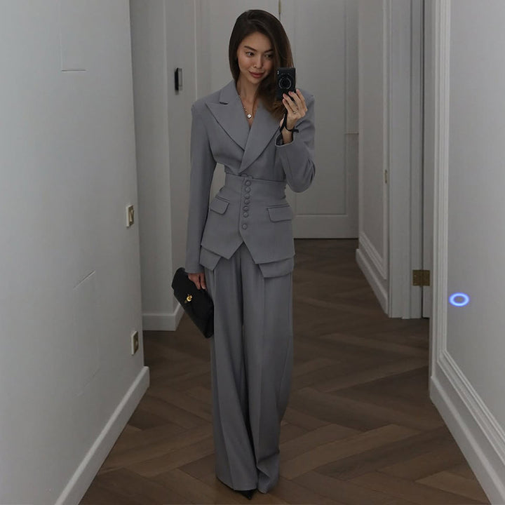 Damen eleganter taillierter Anzug Drune