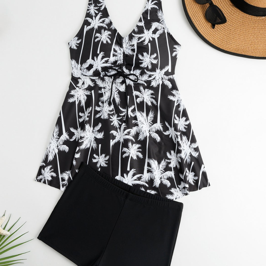 Damen Tankini-Set mit floralen Akzenten und bequemen Shorts Drune