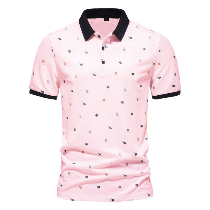 Stylisches Kurzarm-Poloshirt mit Print für Herren Drune