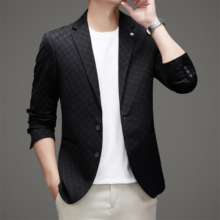 Herren modischer Blazer mit feinem Muster und hochwertigen Materialien Drune