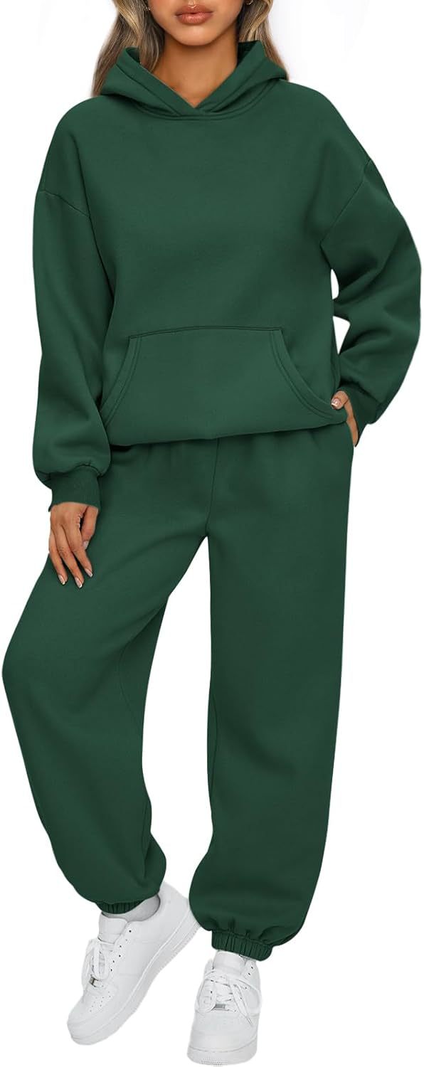Damen nan gemütliches Oversize Hoodie und Jogginghose Set aus weicher Baumwollmischung Drune