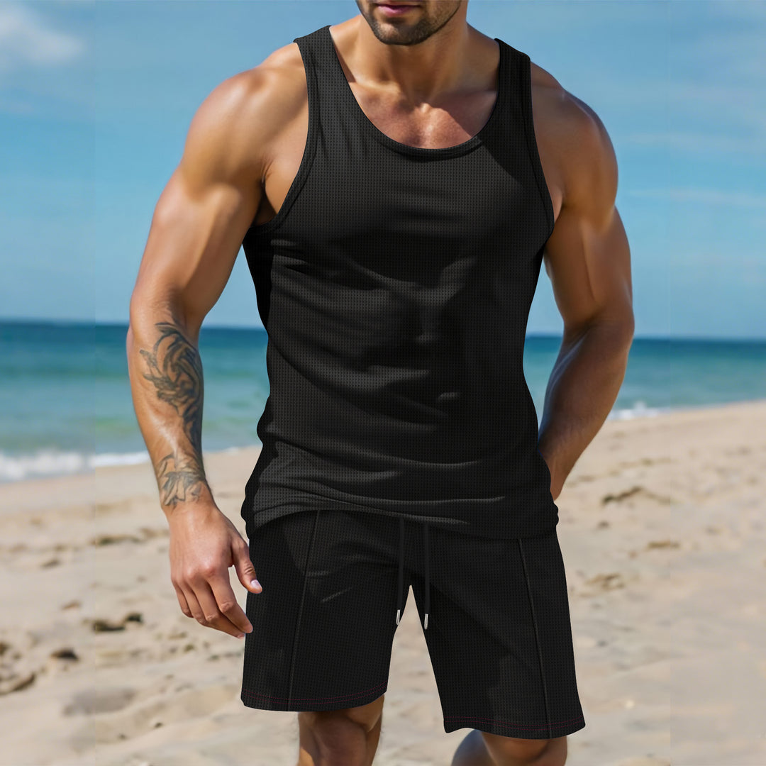 Herren Sportliches Freizeitshirt und Shorts Set Drune