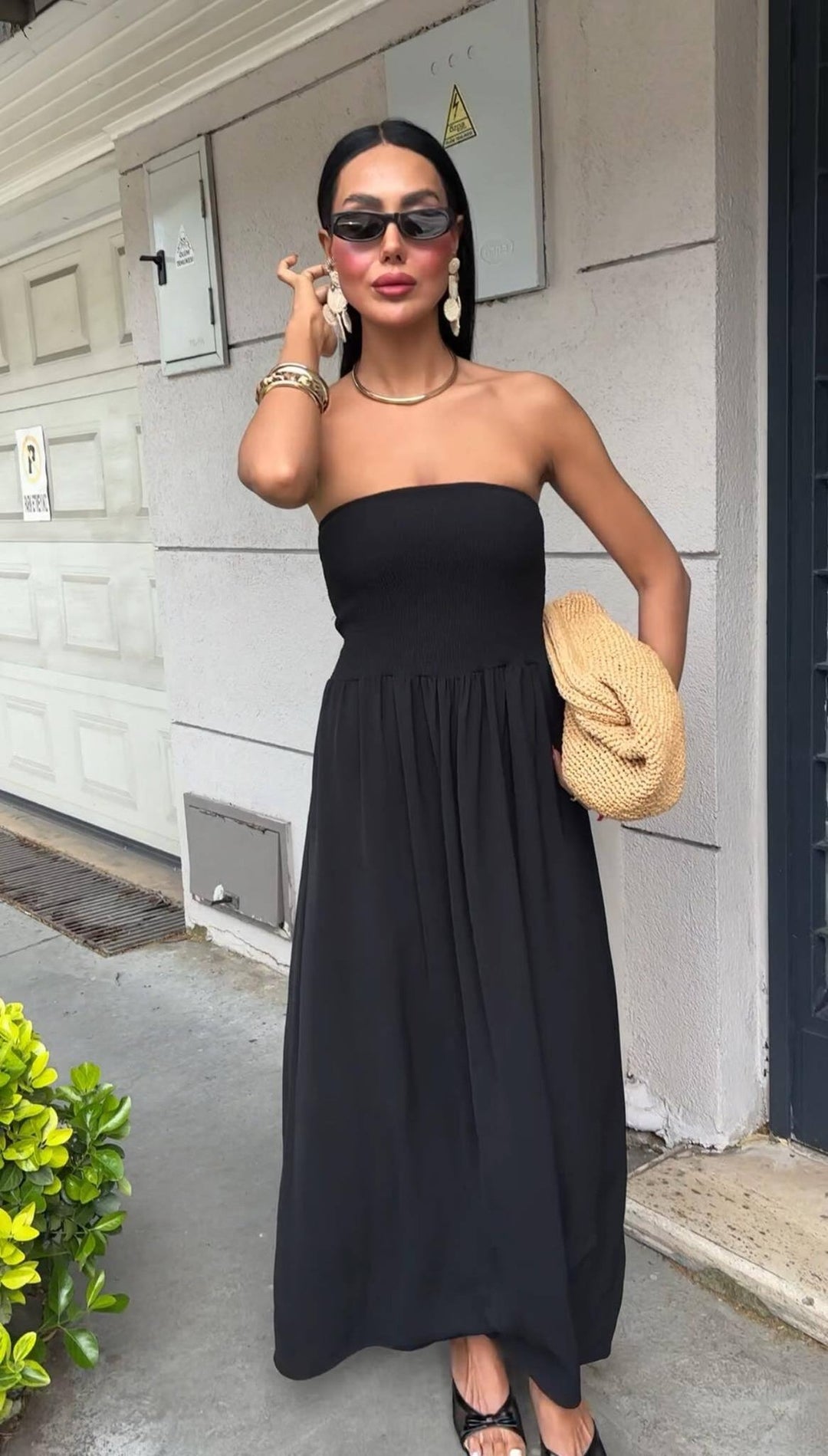 Damen Trägerloses Maxikleid Drune