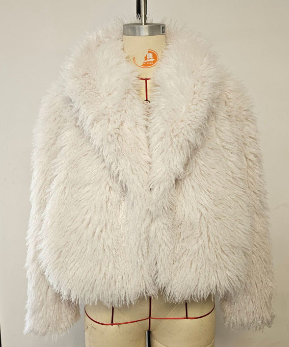 Damen Kunstpelzjacke im modischen Oversized-Schnitt Drune