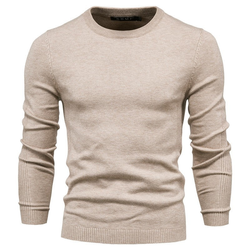 Herren Rundhals Pullover aus hochwertiger Baumwolle Drune