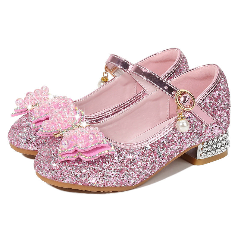 Mädchen Ballerina Schuhe mit Glitzer und schimmernden Applikationen Drune