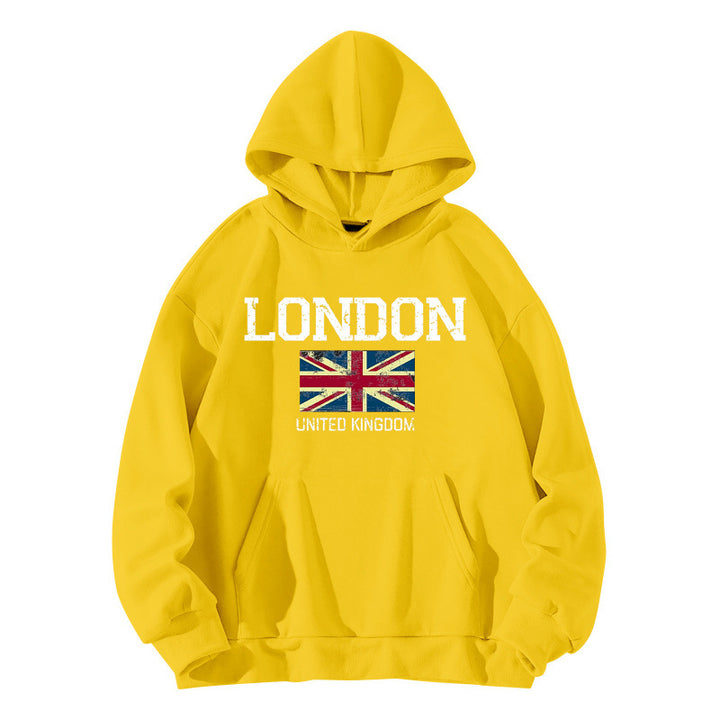 Damen Kapuzenpullover im urbanen London-Style mit Kängurutasche und gemütlichem Schnitt Drune