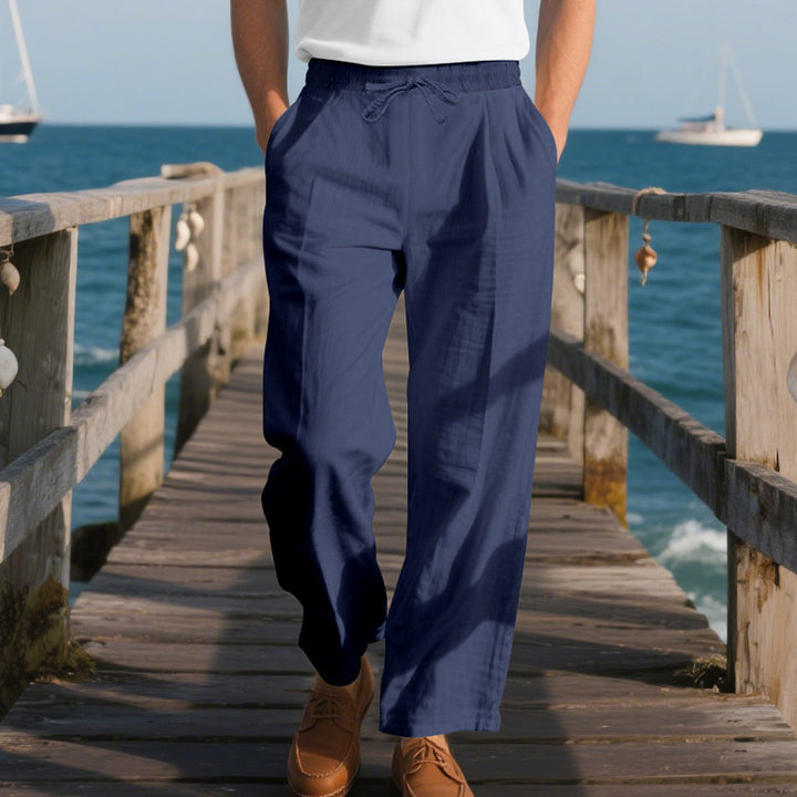 Herren Bequeme Strandhose mit verstellbarem Kordelzug Drune