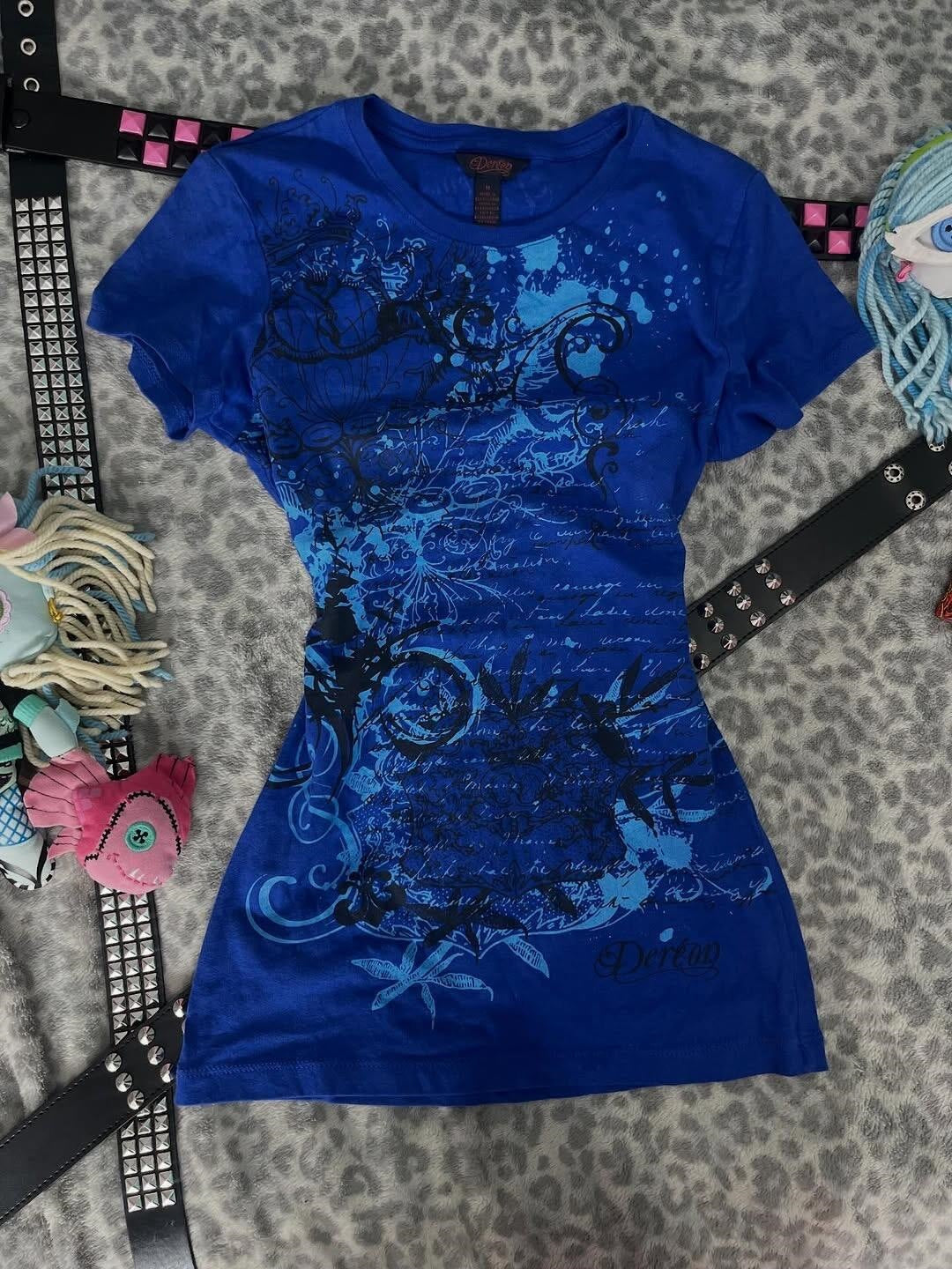 Damen Grafik-Print T-Shirt mit urbanem Kunstdesign Drune