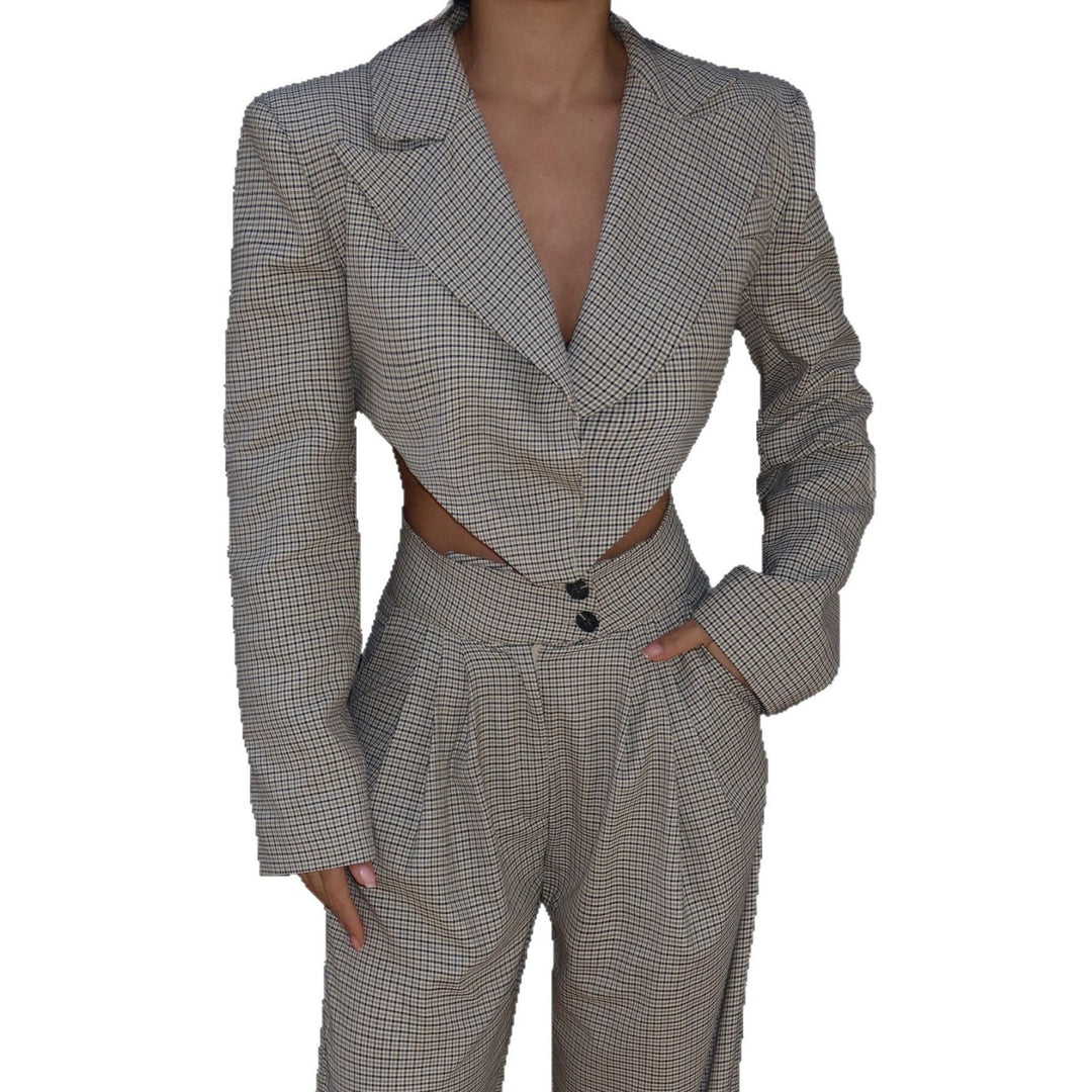 Damen Cropped Blazer mit modernem Schnitt und figurbetontem Design Drune