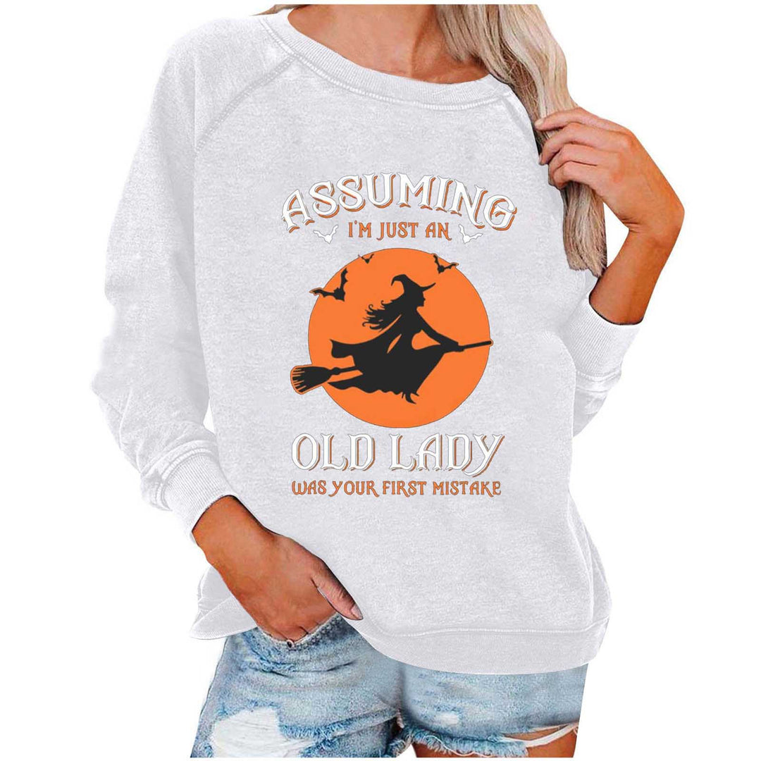Damen Sweatshirt mit kreativem Halloween-Motiv und lässigem Schnitt Drune