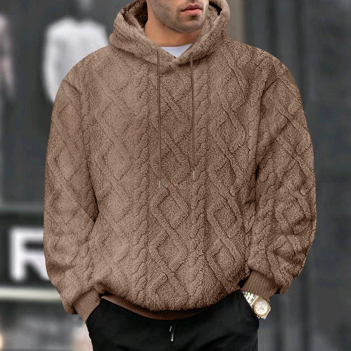Herren Hoodiekapuzenpullover aus kuscheligem Material mit Struktur Drune
