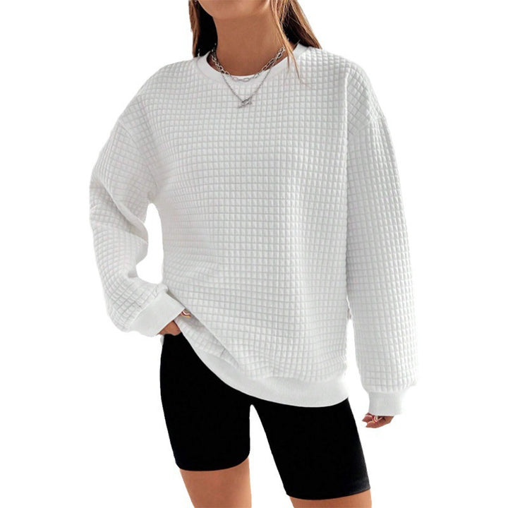 Damen bequemer Oversized Pullover mit strukturiertem Design Drune
