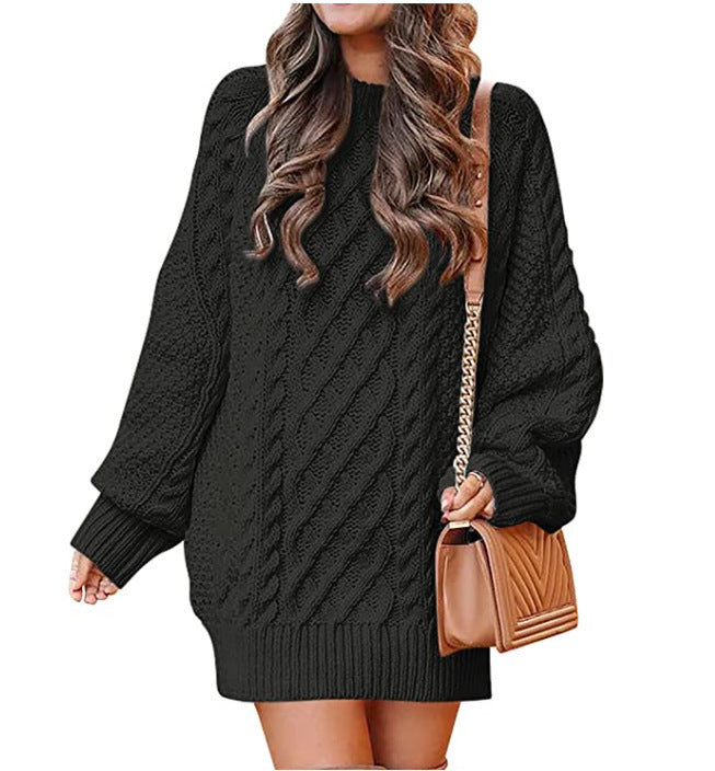 Damen grobstrick Pullover mit modernem Zopfmuster und oversized Schnitt Drune