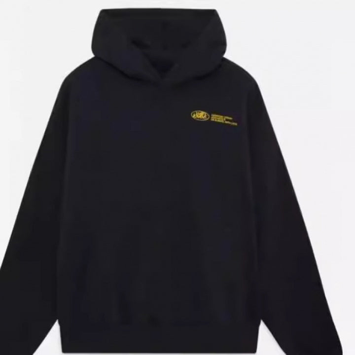 Unisex nan oversized Kapuzenpullover mit großflächigem Rückenprint, Kängurutasche und gerippten Bündchen Drune