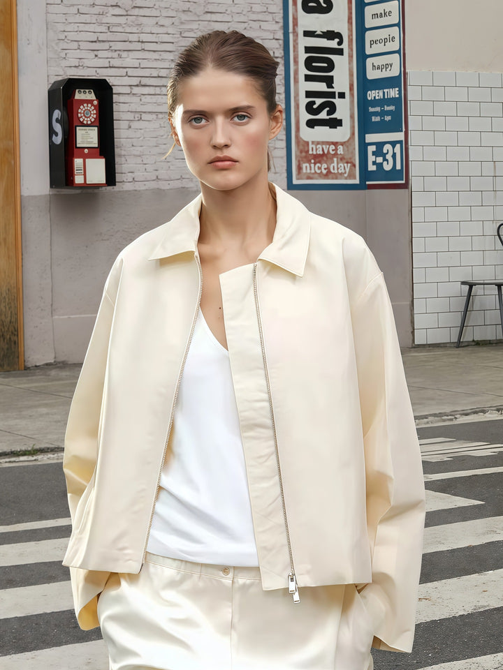 Damen Gerade geschnittene Jacke aus hochwertigem Material Drune