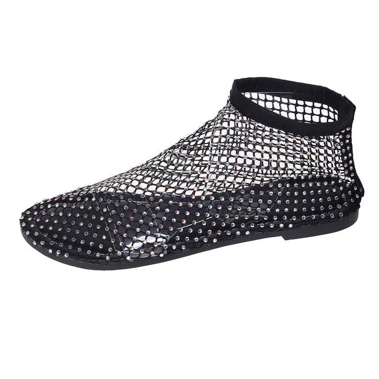 Damen Modische Mesh Stiefeletten Drune