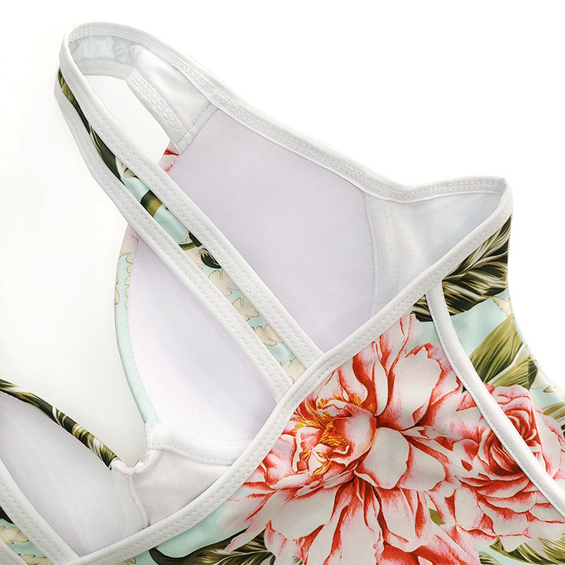 Damen Einteiler-Badeanzug mit floralem Design und komfortabler Passform Drune
