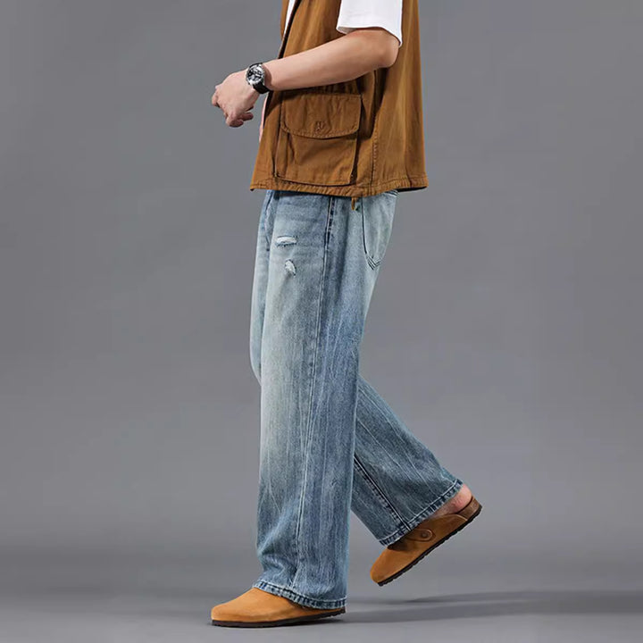 Herren entspannte Jeans im modernen Destroyed-Look Drune