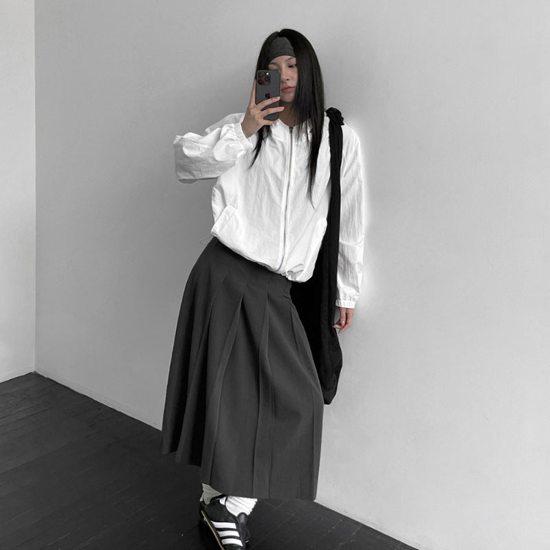 Damen leichte Übergangsjacke mit praktischer Kapuze Drune
