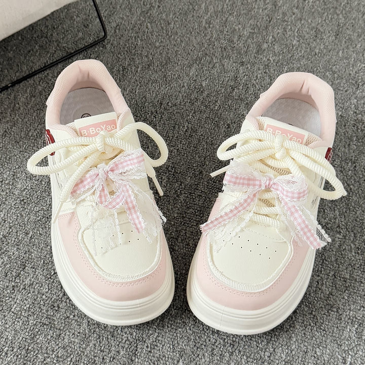 Damen Sportliche Sneakers mit verspieltem Katzenmotiv und bequemer Dämpfung Drune