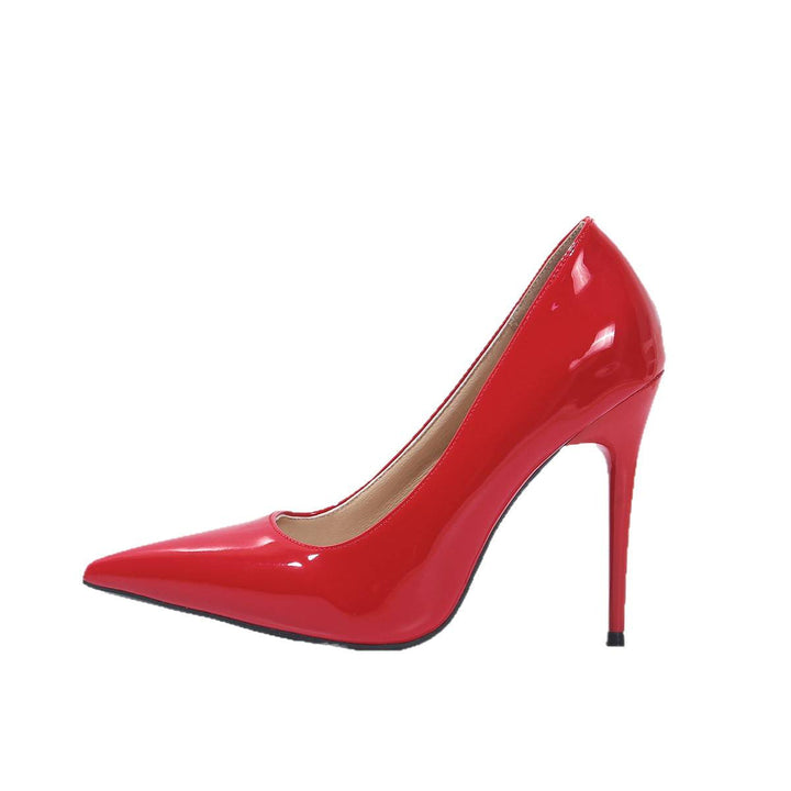 Damen spitze High Heel Pumps mit glänzendem Obermaterial Drune