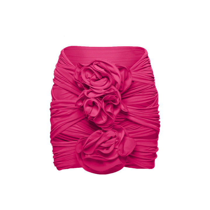 Damen Einteiler Badeanzug mit voluminösen Blumenapplikationen Drune