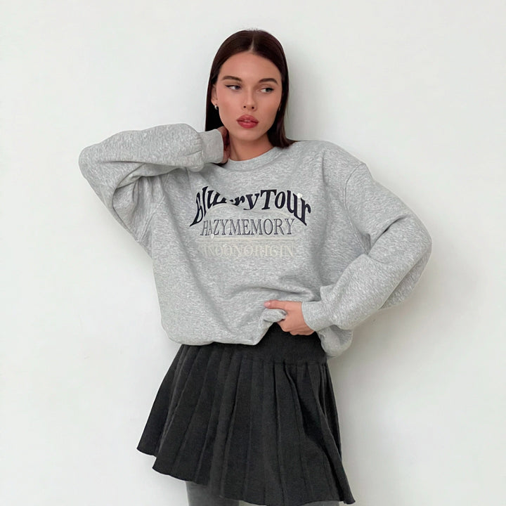 Damen Sweatshirt mit stilvollem Logo und lässigem Schnitt Drune