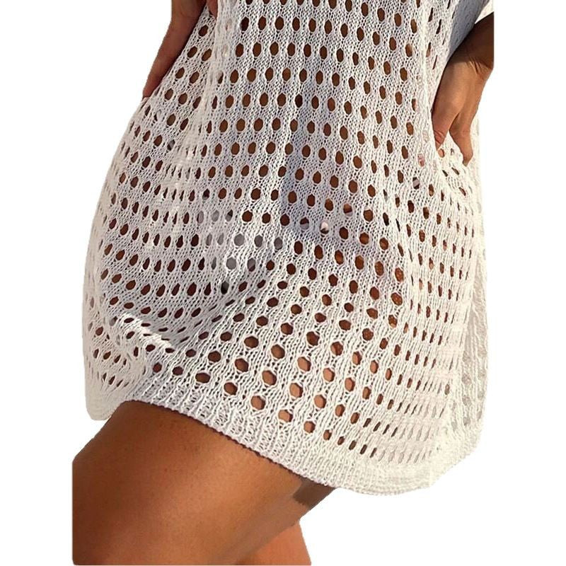 Damen transparentes Netzkleid mit Cut-Out-Details Drune