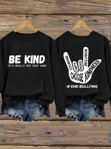 Damen Sweatshirt mit positiver Botschaft und kreativem Handdesign Drune