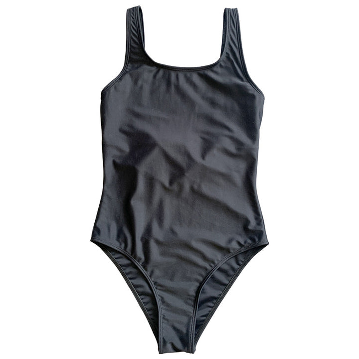 Damen Einteiler Badeanzug mit sportlichem Schnitt und hohem Beinausschnitt Drune