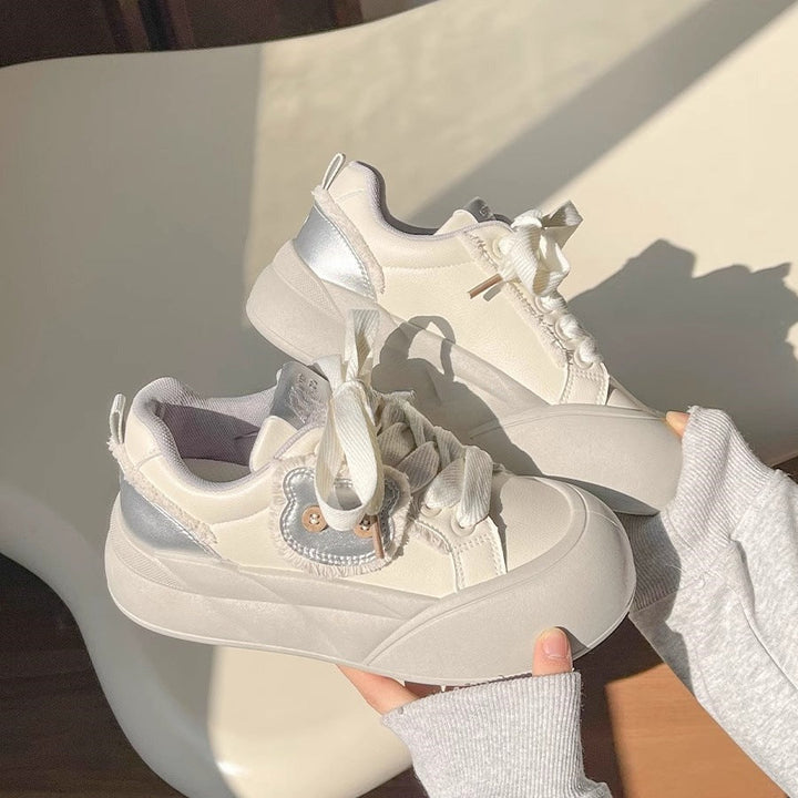 Damen Trendige Sneakers mit einzigartigem Blumen-Detail Drune