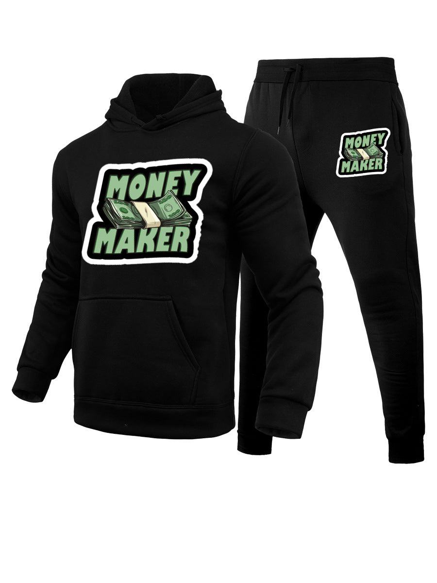 Damen Komfortables Hoodie- und Jogginghose-Set mit motivierendem Aufdruck Drune