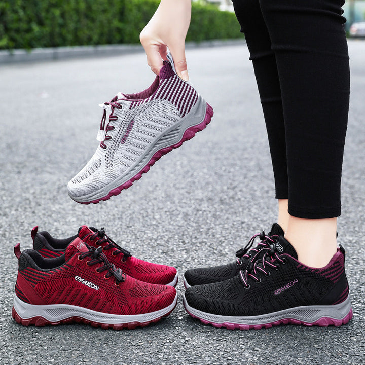 Herren nan multifunktionaler Strick-Sportschuh mit Schnellzug-Schnürung, stoßdämpfender EVA-Zwischensohle und griffiger Trailaußensohle Drune