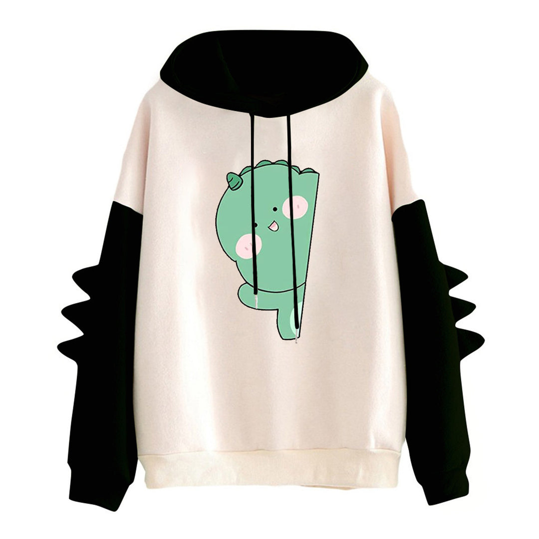 Damen Kapuzenpullover mit einzigartigem Dinosaurier-Motiv Drune