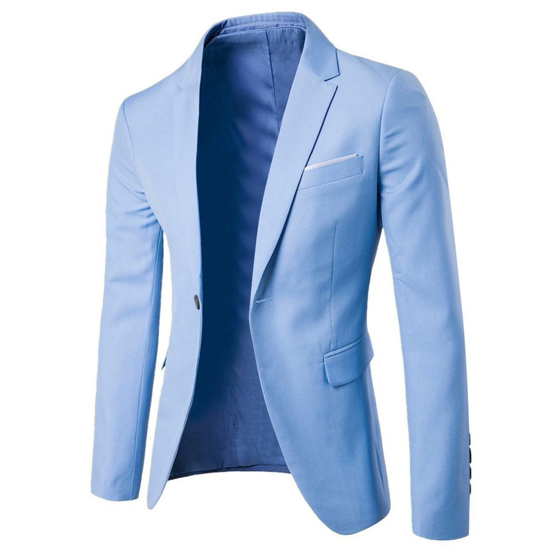 Herren nan taillierter Anzugblazer mit schmalem Revers und Einreiher-Schnitt Drune