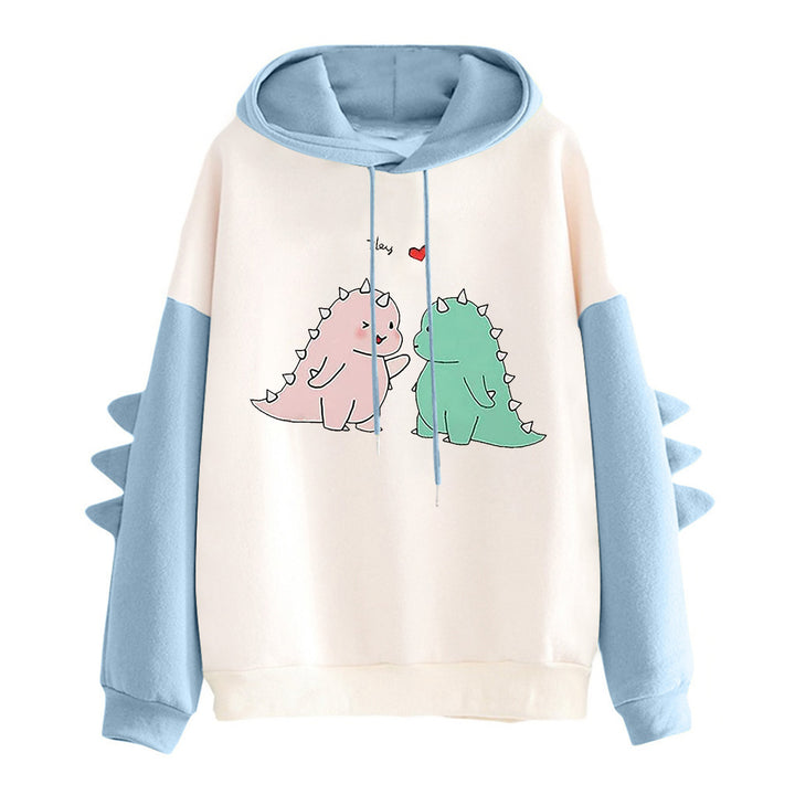 Damen Kapuzenpullover mit verspieltem Dinosaurier-Design Drune