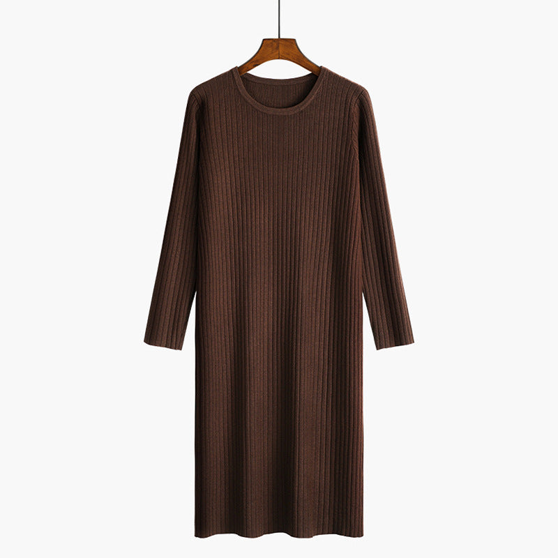 Damen Strickkleid mit feiner Rippenstruktur Drune