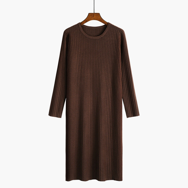 Damen Strickkleid mit feiner Rippenstruktur Drune