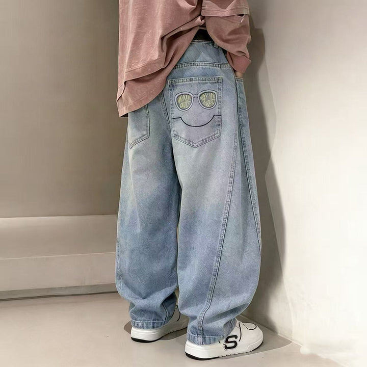 Herren weite Jeanshose mit lässigem Design Drune