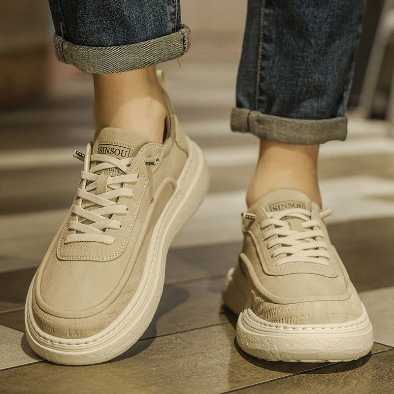 Damen Komfortable Sneakers aus hochwertigem Leder mit dämpfender Laufsohle Drune